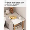 Mesa Auxiliar Lateral para Sofá Sala de Estar Mesa Pequeña Mesa de Café para el Hogar Mesa Cuadrada Lateral Móvil para Cama Estilo Crema Estante de Almacenamiento Mesa para Snacks