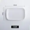 Porta-toalha de Cerâmica com Borda Dourada, Porta-sabonete, Suporte de Toalha Oval Retangular Branco, Bandeja para Toalhas Úmidas Doméstica, Bandeja para Toalhas