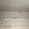 Lámpara de araña de espectro completo para restaurante, moderna, sencilla, nórdica, minimalista, para mesa de comedor, bar, diseñador, oficina, sala de estar, tira de luz