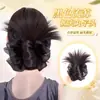 Adereço de Cabelo de Pena de Galinha para Mulheres, Novo Estilo Prendedor de Cabelo Coque, Coque Baixo, Formato de Botão de Flor, Coleção de Adereços de Cabelo Fofos para a Parte de Trás da Cabeça