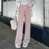 Calças quentes de maternidade para usar ao ar livre, cordão, sem suporte abdominal, calças de perna larga, plus size, soltas, afinadoras, calças de perna reta, outono e inverno, forradas com fleece e espessadas