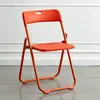 Silla Plegable de Plástico, Silla para Uso Doméstico con Respaldo, Silla Popular para Fotos, Silla de Comedor para Dormitorio, Silla Plegable para Oficina de Conferencias, Taburete Plegable para Exteriores