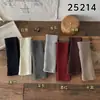 Botas y Calcetines de Algodón para Niños, Calcetines de Raya Vertical de Felpa de Color Puro para Otoño e Invierno, Cubre Piernas de Pantorrilla Base Estilo Coreano para Niña