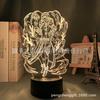 Sete crimes envolvendo luz noturna 3D acrílico LED luz colorida variável plug USB uso duplo comércio exterior instruções em inglês