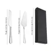 Juego de cuchillo para pastel y espátula de acero inoxidable transfronterizo, herramientas para hornear en casa, espátula para pastel, juego de regalo de cuchillo y espátula para queso y pizza