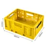 Caja de Logística Plegable Cesta de Rotación Caja de Rotación de Plástico Gruesa Multifuncional Caja de Transporte para Piezas de Automóvil