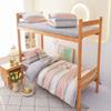 Ropa de cama de dormitorio de estudiante de algodón estampado juego de tres piezas moda simple escuela litera temporada juego de seis piezas