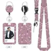 Porta Credencial Colgante de Cuello con Clip Retráctil de Fácil Extracción para Control de Acceso, Credencial de Estudiante, Identificación, Tarjeta de Autobús y Metro