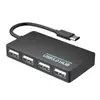 Hub USB 3.0 de Alta Velocidad de Cuatro Puertos Hub Uno a Cuatro 4 Puertos Estación de Acoplamiento para Disco Duro de Portátil Divisor USB
