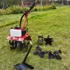 Invernadero de huerto pequeño microcultivador de gasolina máquina para labrar desmalezar surcar cultivador rotatorio agrícola arado de recuperación