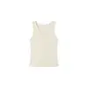 Camisola Deportiva Botonada para Mujer de Acetato Lino Tencel Lyocell, Top de Punto Canalé Versátil y Amigable con la Piel