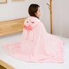 Manta de felpa con capucha para mujer, tipo chal, ideal para el aire acondicionado, ideal para el almuerzo o la siesta en la oficina.