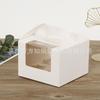Caja de regalo para hornear PET Papel Kraft ventana caja para empacar cupcakes papel para magdalenas caja portátil para pastel