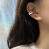 Clip de pendientes de rombo cruzado estilo pequeño fragante de temperamento francés pendientes sin agujeros para las orejas doble ola diamante clip de oreja exquisito