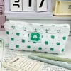 Bolsa de Lápices Estampada con Encaje Ins Simple y Fresca para Chicas Bolsa de Papelería Almacenamiento de Aspecto Elegante Estudiante Bolsa de Lápices de Gran Capacidad