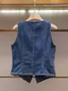 Shenzhen Nanyou Moda Femenina de Gama Alta Verano Nuevo de Moda Chaleco de Mezclilla Adelgazante + Conjunto de Falda