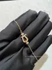Brazalete de Hebilla de Herradura Fred Versión Alta para Mujer Hebilla Única Zirconia Diamante Completo Hebilla Náutica Mini Brazalete Avanzado en Forma de U