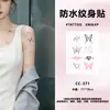 Adesivos de tatuagem coloridos, fofos e estilosos: borboleta, espinho, coração, anjinho, laço adesivos, à prova d'água e duradouros, estilo girly ins