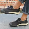 Zapatos Deportivos Transpirables de Malla Grande Hueca para Hombre Transfronterizos, Zapatos Ligeros de Suela Suave Anti-Olor para Papá, Zapatos de Trabajo para Senderismo al Aire Libre