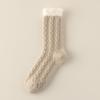Meias de Veludo Australiano Twist para Crianças Outono e Inverno Meias de Dormir Forradas de Lã Engrossada Meias de Tubo Médio Veludo Coral Casa Meias Quentes Resistentes ao Frio