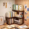 Estantería vertical de múltiples niveles pequeña para dormitorio estudiantil, estante de almacenamiento de escritorio, estante de almacenamiento multifuncional para la superficie del escritorio