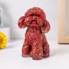 Cascalho de Cristal Natural Resina de Gotejamento de Cola Enfeites de Cachorro Urso Filhote de Cristal Artesanato para Mesa de Escritório em Casa Venda por Atacado
