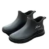 Botas de Chuva Impermeáveis Masculinas Novas Botas de Chuva Moda Antiderrapante Impermeável Sapatos de Trabalho para Chef Calçados para Vadar Pesca ao Ar Livre Sapatos Aquáticos