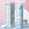 Copo Térmico Infantil Sanrio com Canudo, Garrafa de Água Cartoon de Alto Valor, Copo de Bolso Portátil, Copo Escolar para Estudante