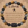 Amazon Venta Caliente Transfronteriza Doce Constelaciones 8MM Ojo de Tigre Ágata Negra Hematita Pulsera para Hombre Pulsera Elástica