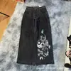 Celebridade da Internet Transfronteiriça Tendência Harajuku Hip-Hop Retrô Caveira Streetwear Jeans Jnco Y2K Jeans Masculino