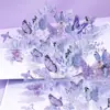 Tarjeta de Felicitación Estéreo con Corte de Mariposa Estilo Ins de Alta Apariencia Creativa Tarjeta de Bendición de Confesión Festiva Día de San Valentín Navidad
