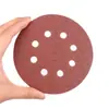 125mm chapa cepillada caliente 5 pulgadas 8 agujeros terciopelo trasero autoadhesivo disco papel de lija pulido neumático flocking sheet
