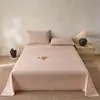 Conjunto de lençóis 100% algodão tingido na massa algodão-linho algodão puro para dormitórios estudantis, conjunto de cama de três peças para uma pessoa
