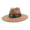 Aliexpress Amazon Otoño Top de Corazón de Gamuza Sombrero Fedora de Ala Ancha Sombrero Jazz de Ala Plana Sombrero de Caballero