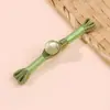 Botão de Cheongsam com fecho estilo chinês, fio dourado e prateado iridescente Classe A, contas de jade, fecho de fio enrolado em cauda de andorinha, acessório para vestimenta