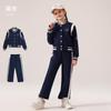 Conjunto Deportivo para Niñas 2026 Nuevo Primavera y Otoño Sudadera Infantil con Forro Polar Elegante Ropa Deportiva para Niños Mayores Conjunto de Dos Piezas Ropa Infantil