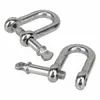 Grillete de Arco de Acero Inoxidable 304 Grillete en Forma de D Bloqueo para Cable de Acero Eslabón de Cadena Hebilla de Acero en Forma de U Herrajes de Grillete de Herradura