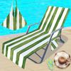 Funda para Silla de Playa Transfronteriza Funda para Silla de Playa de Microfibra Bolsa Funda para Silla de Playa Serie a Rayas de Impresión Digital 3D