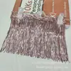 Transfronteiriço 35 Cores 17cm Borda de Pico de Montanha Renda com Lantejoulas e Franjas de Borla Acessórios para Fantasia de Performance Latina Sapatos Bolsas