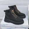 Botas Martin de caña alta para mujer, botas de otoño nuevas de estilo británico, botines de estilo coreano versátiles de suela gruesa, ropa de trabajo casual, botas de nieve para mujer