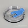 Copo de gelo de 30oz transfronteiriço tampa de plástico copo de carro de 20oz tampa transparente tampa de copo de café tampa com furo para canudo atacado no local