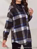 Camisa de cuadros otoñal estilo Hong Kong, corte holgado, manga larga, con un aire relajado, chaqueta fina de cuadros de lana