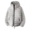 Inverno 2026 Novo Estilo Unissex Novo Padrão Nacional 90 Penugem de Pato Branca Jaqueta Puffer Costelada com Capuz Roupa de Inverno para Casal