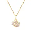 [Acero de Titanio] Estilo Fresco Tendencia Cisne Cadena para Clavícula Collar para Mujer Estilo Coreano Casual Estudiante Personalizado Colgante de Cuello Completo de Diamante