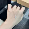 Collar de Estilo Xiaohongshu Japonés y Coreano de Lujo Ligero para Mujer, Colgante Exquisito de Circonita, Cadena Súper Brillante para Clavícula Estilo Ins, Geométrico