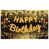 Série exclusiva de fundos para festa de aniversário da Temu, com estampas de alta definição de designs neon e de desenhos animados para decorações festivas