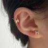 Pendientes con letra H para mujer, mini pendientes de aguja de plata de ley 2023, modernos, sencillos, exquisitos, combinables, de alta calidad para mujer