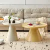 Mesa de Centro para Sala de Estar, Uso Doméstico, Mesa de Canto para Sofá, Apartamento Pequeno, Simples, Luxo Leve, Sensação de Alta Qualidade, Redonda, Moderna, Mesa Lateral Minimalista, Mesa Pequena