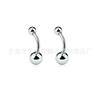 Anillo para el ombligo de titanio aleación G23 de doble bola con rosca externa F-136 bola de titanio clavo para el ombligo perforación corporal piercing joyería para el ombligo