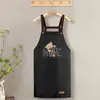 Delantal con Tirantes para Uso Doméstico, Impermeable y a Prueba de Aceite, Adecuado para Hombres y Mujeres, para Cocinar y Comer en la Cocina, Elegante Delantal con Tirantes, Ropa de Trabajo de Nuevo Estilo